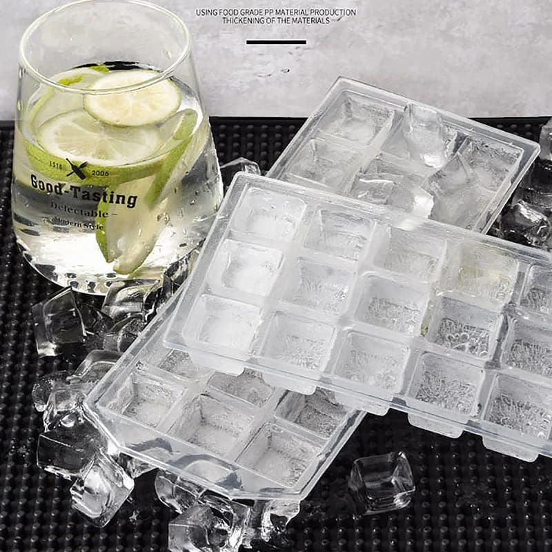 1Pc 21 griglie addensare stampo per cubetti di ghiaccio in plastica fai da te riutilizzabile vassoio per il ghiaccio Whisky stampo per congelatore in gelatina accessori per Bar da cucina per uso domestico