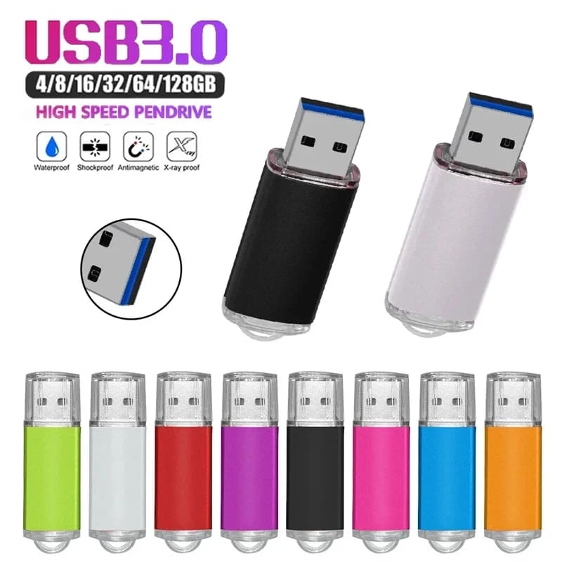 Chiavetta USB 3.0 in metallo con logo personalizzato di vendita calda 128 GB Pen Drive 8 GB 16 GB 32 GB 64 GB Chiavetta USB 3. 0 Chiavetta USB ad alta velocità