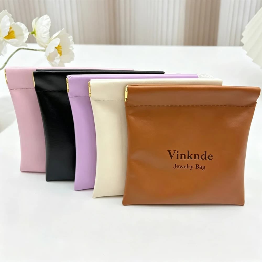 100 Pezzi Borse Regalo Personalizzate in PU per Cosmetici e Occhiali con Organizzatore da Viaggio per Rossetti, Monete, Carte e Gioielli