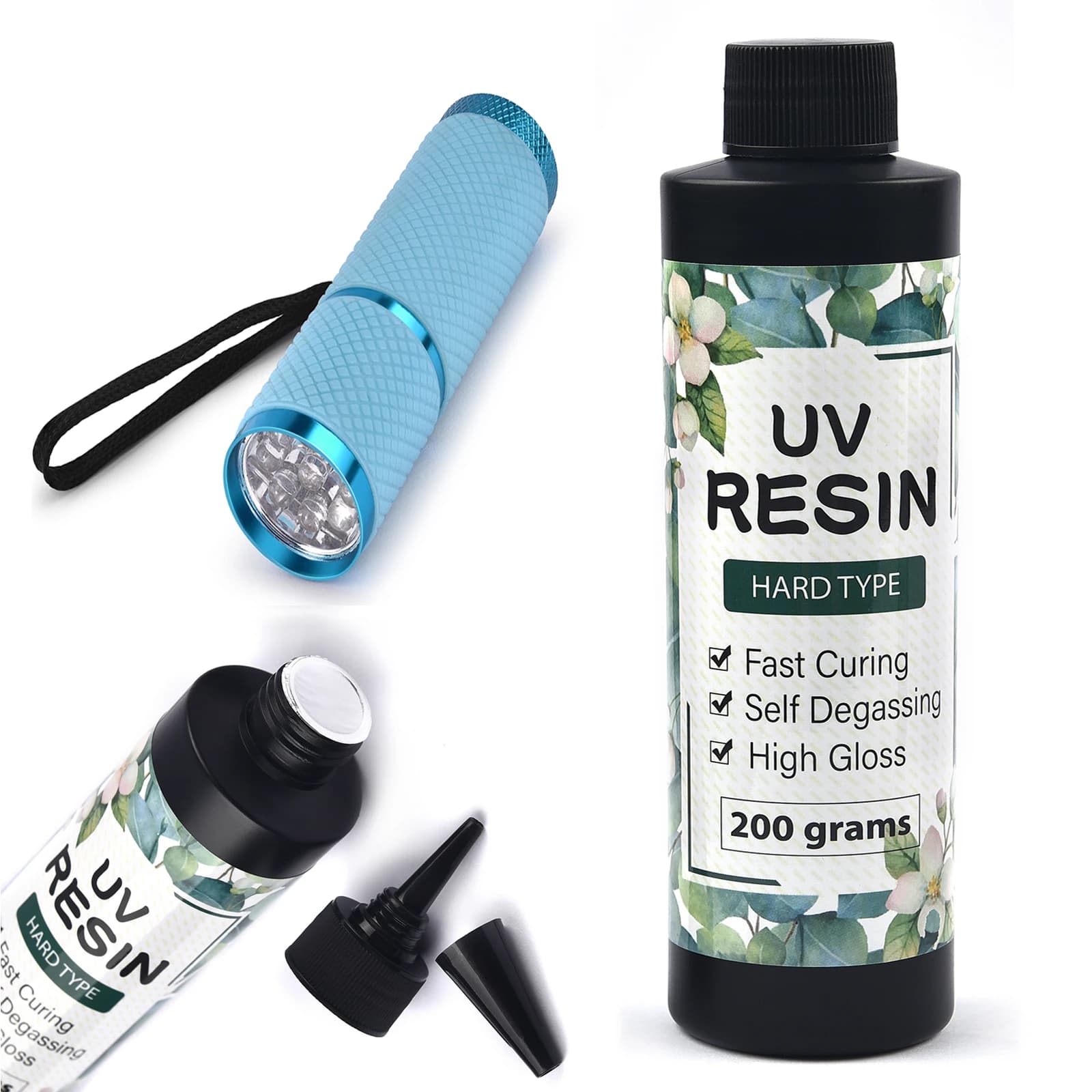 Colla resina UV asciugatura rapida duro colla resina epossidica Set telaio ciondolo per orecchini collana gioielli fare colla 10g/25g/30g/50/200g