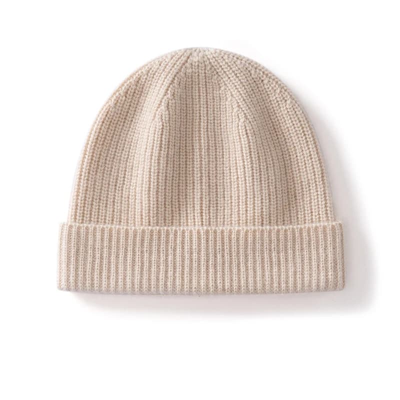 100%Quality Cashmere Ribbed Beanies For Men&Women Winter Outdoor Knitted Hat Casual Solid Warm Soft Skull Cap Cashmere Hats