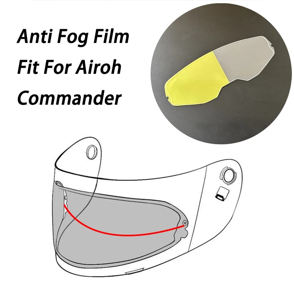 Inserto visiera per casco moto antiappannamento trasparente adatto per Airoh Commander 2