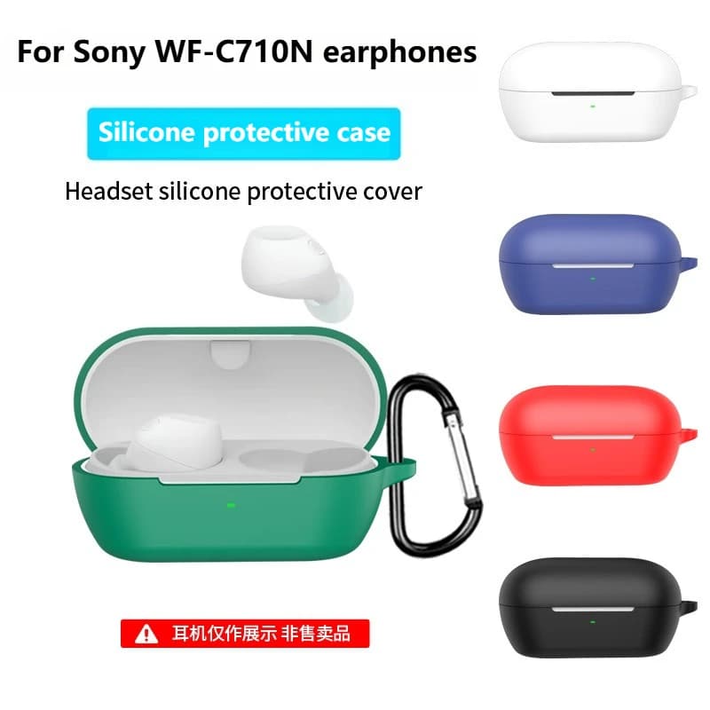 Custodia in silicone premium per auricolari Sony WF‑C710N, custodia protettiva sottile antiurto e antipolvere per custodia di ricarica per cuffie wireless