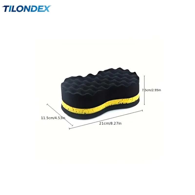 TILONDEX Car Wash Sponge with Curved Design for Wheel Hub Waxing And Tire Polishing