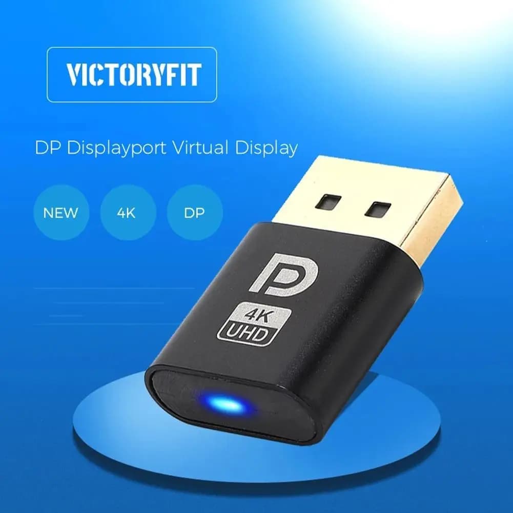 Spina fittizia HDMI 4K DP VGA DVI Mini DP Emulatore display Monitor virtuale Adattatore display senza testa Emulatore EDID EDID senza testa