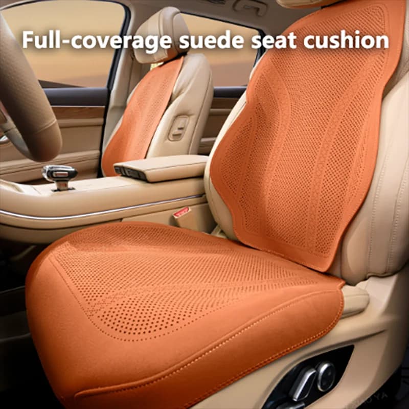 Universal High-Quality Nappa Leather Car Seat Cushion Breathable Perforated Design for Cool Comfort Seat Covers