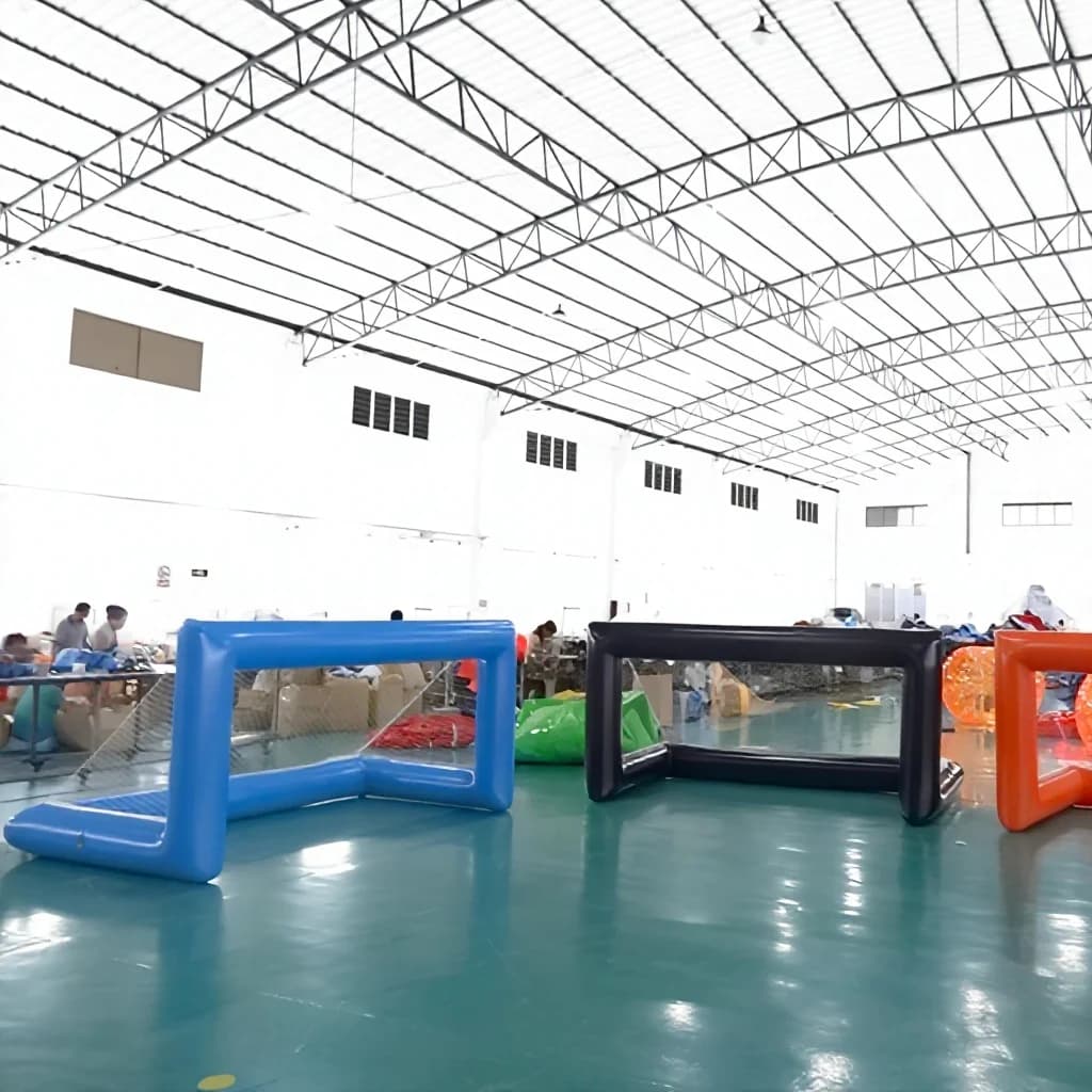 High Quality PVC CE Certified Floating Aqua Sport Inflatable Water Polo Goal with Custom Color for Pool & Lake Use