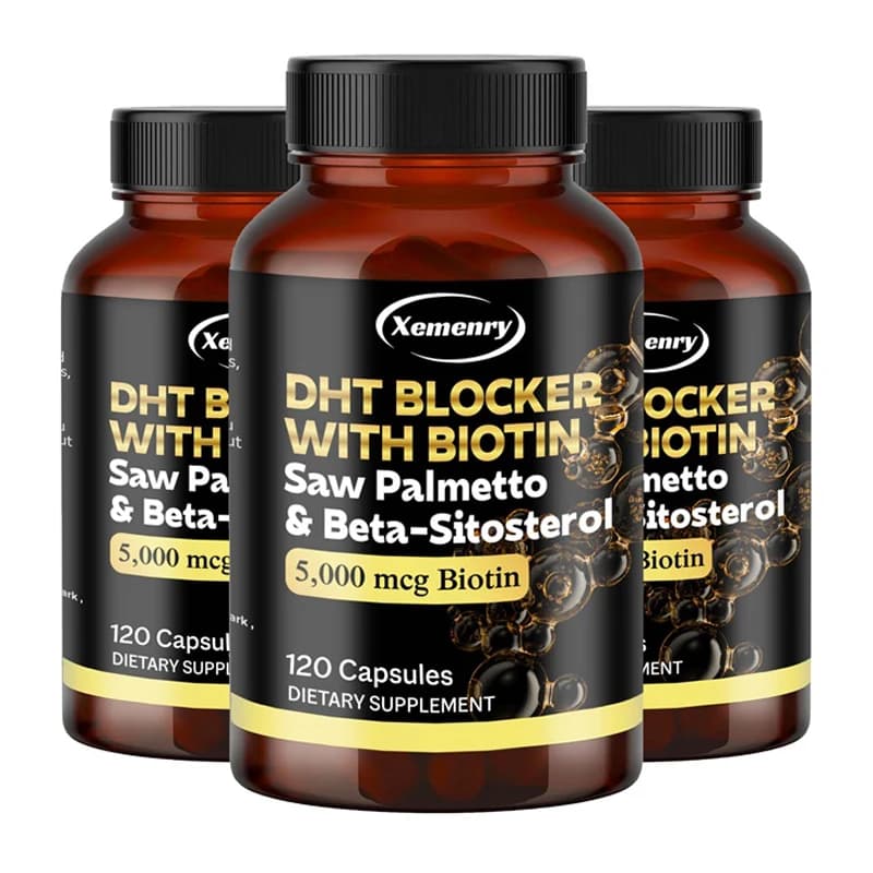 Saw Palmetto Extract Capsules Supplement for Prostate Health DHT Blocker Hair Growth for Man Helps Normal Mintion Frequency