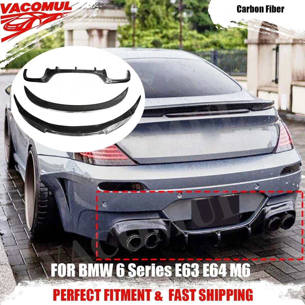 VACOMUL for BMW Series 6 E63 E64 M6 2006-2010 Spoiler Carbon Fiber Front, Rear Diffuser, Rear Spoiler, Carrozzeria kit in FRP 1 Set
