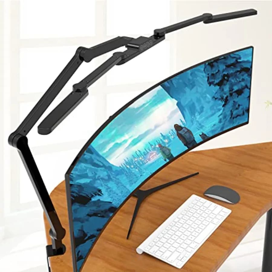 Lampada da Scrivania LED con Morsetto 41.5\", Lampada da Architetto Regolabile per Casa e Ufficio, 24W Luminosa
