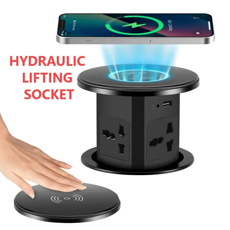 Smart Hydraulic Lifting Grip Adapter US/UK/TL/CN/universal, sockets on all sides, hidden installation