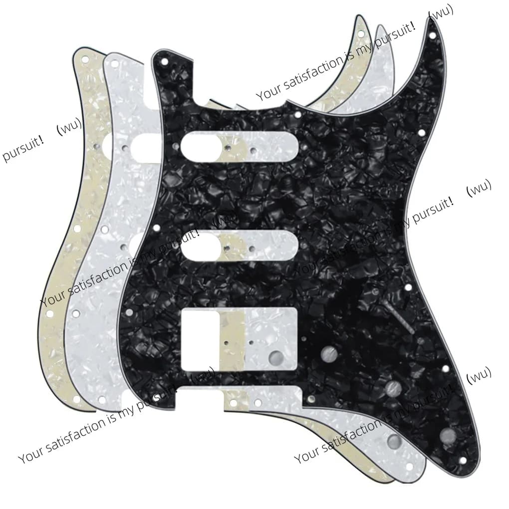 Battipenna per chitarra elettrica 11 fori ST in celluloid effetto perla SSH HSS, 4 strati + viti