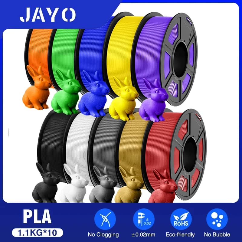 JAYO PLA 8 Rolls 10 Rolls 175mm 3D Printing without bubbles without smooth design plus optional colors 11 kg for 3D printing