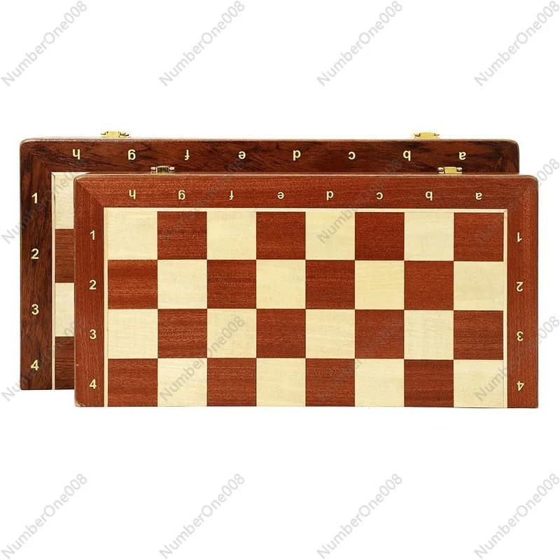 Set di Scacchi Professionale in Legno con Scacchiera Pieghevole, Gioco Portatile per Casa, Famiglia e Club, Custodia con 32 Pezzi