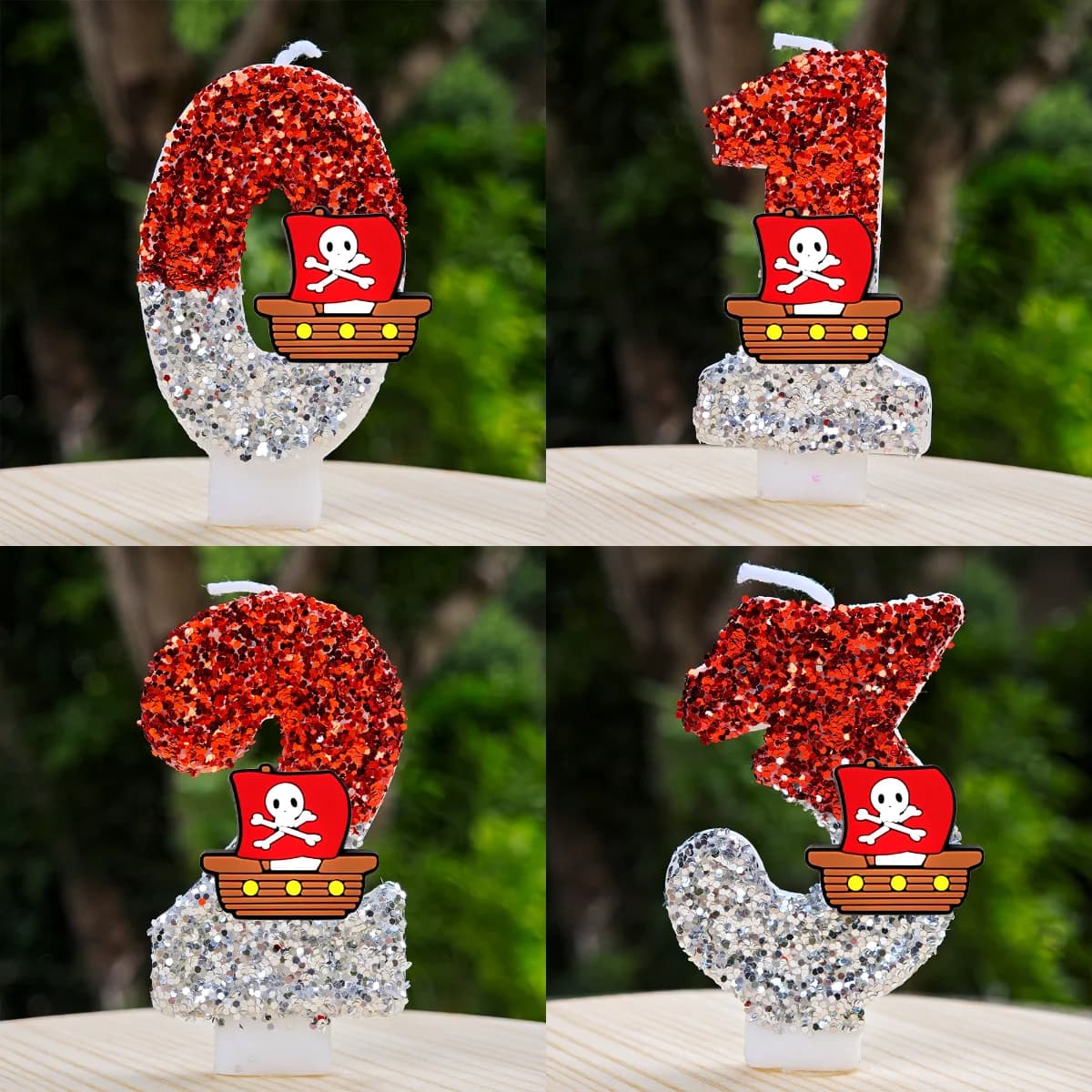 Candele per Torta a Tema One Piece, Decorazione Torta con Teschio Pirata, Accessori per Feste di Compleanno, Decorazioni per Torte per Bambini