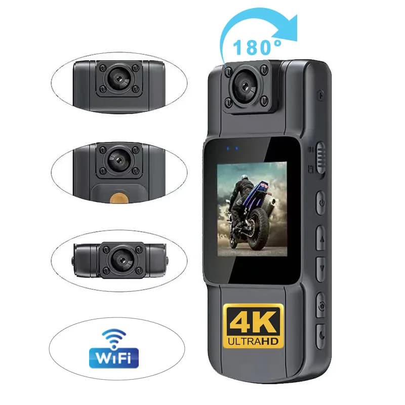 4K HD Mini Cam Bike Moto Sport DV Videocamera Casco da esterno Viaggio Driver Registratore Azione Corpo Indossato Mini