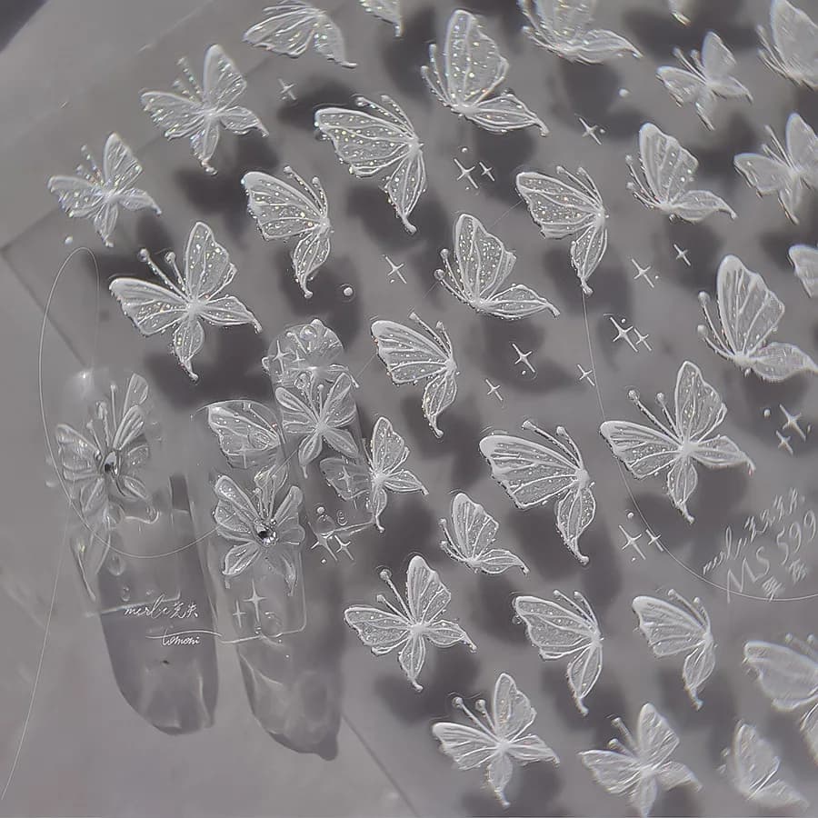 1 pz 5D Glitter Farfalla Adesivi Per Unghie Kawaii Aurora Farfalla Unghie artistiche Pendenti E Ciondoli Decorazioni Decalcomanie Manicure FAI DA TE Adesivo Slider
