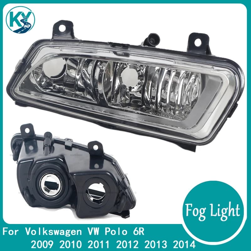 For Volkswagen VW Polo 6R 2009 2010 2011 2012-2014 Hatchback Front Bumper Fog Light Driving Light Car Accessories Without Bulb
