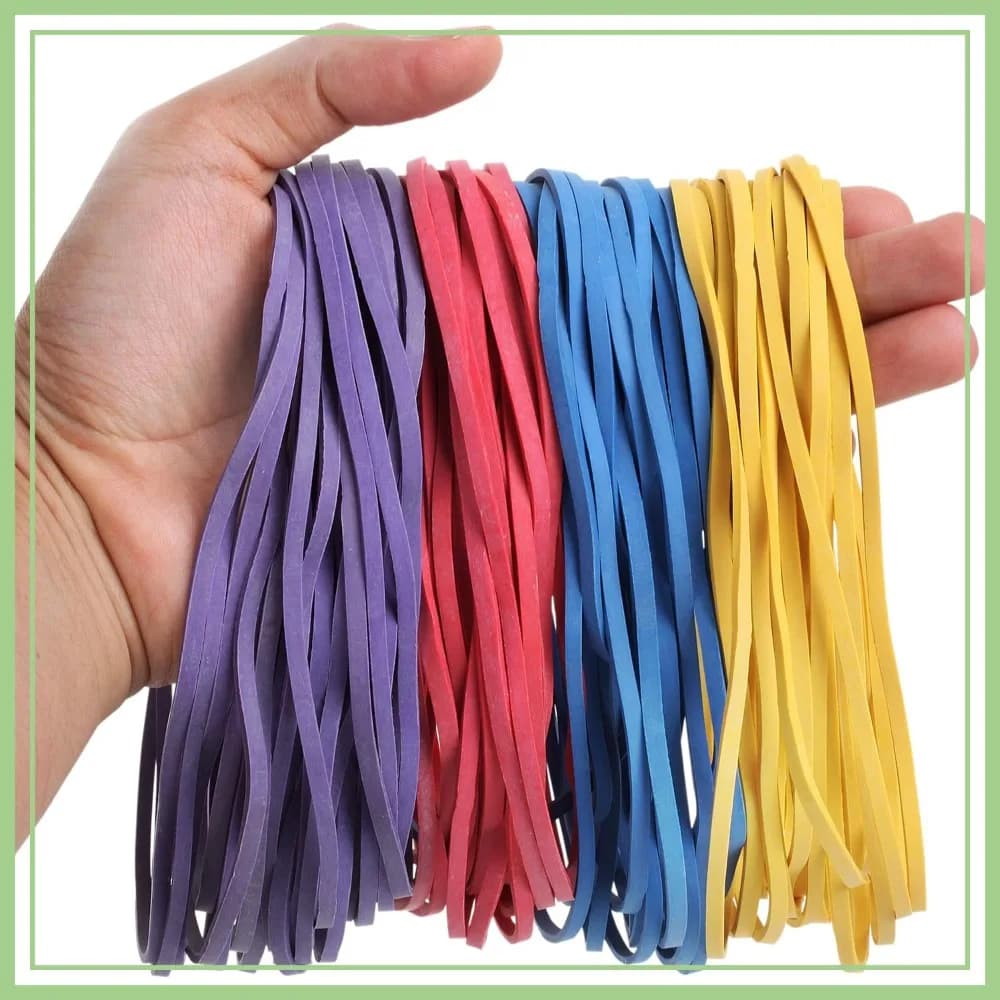 Elastici in Gomma Grandi, 7 Pollici, Confezione da 120, Resistenti per Cartelle, Pattumiere, Forniture per Ufficio