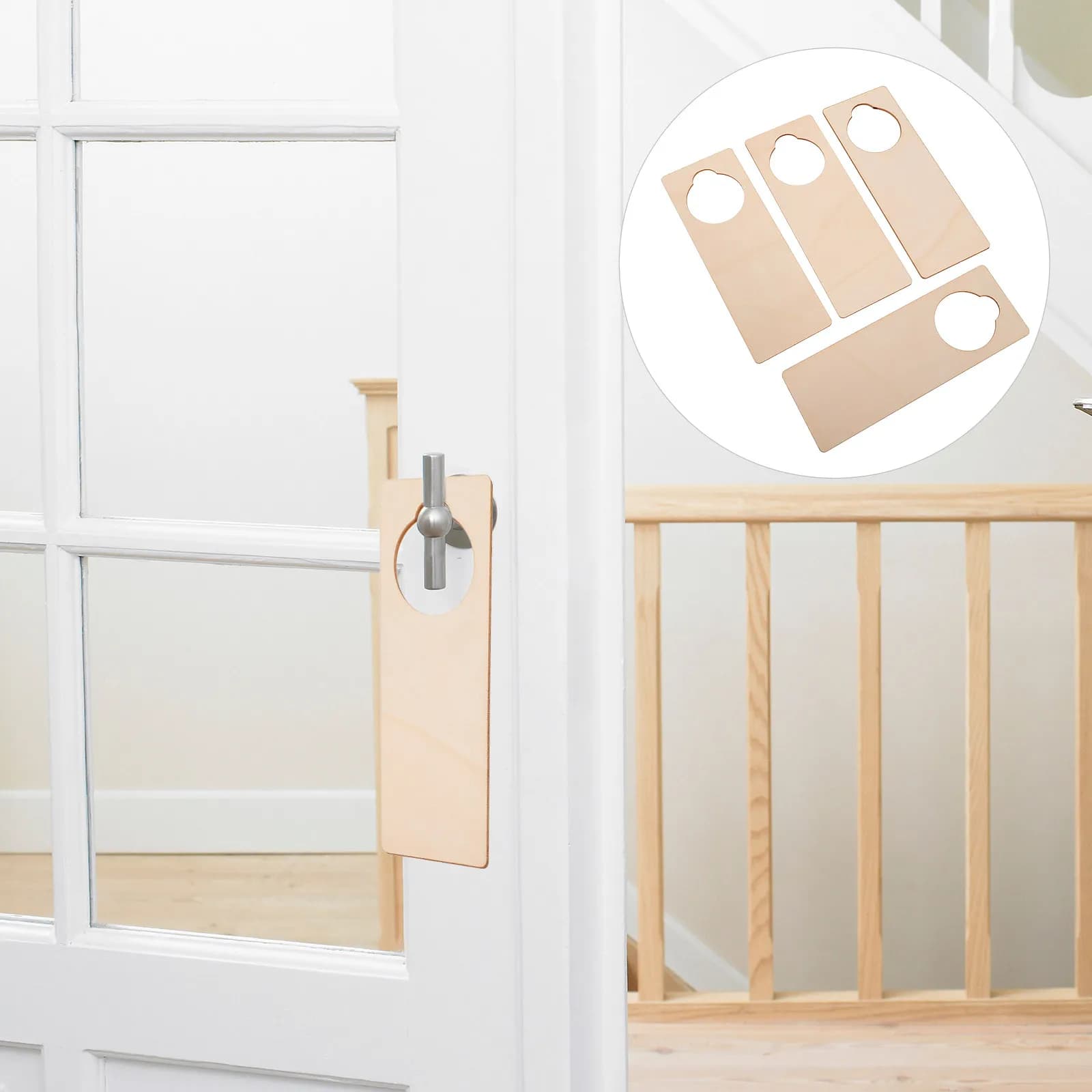 10 Pezzi Targhetta da Appendere alla Porta in Legno Grezzo, Placca per Maniglia Fai-da-te, Decorazione Pittorica, Accessorio Regalo Artigianale, Targhetta in Legno per Porta