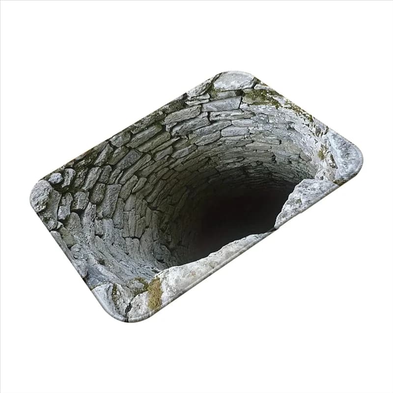 AC88-3D Visual Foot Mat For Household Bathroom Door, Non-Slip& Absorbent Floor Mat In Polyester Cloth- Easy To Clean(80X120)