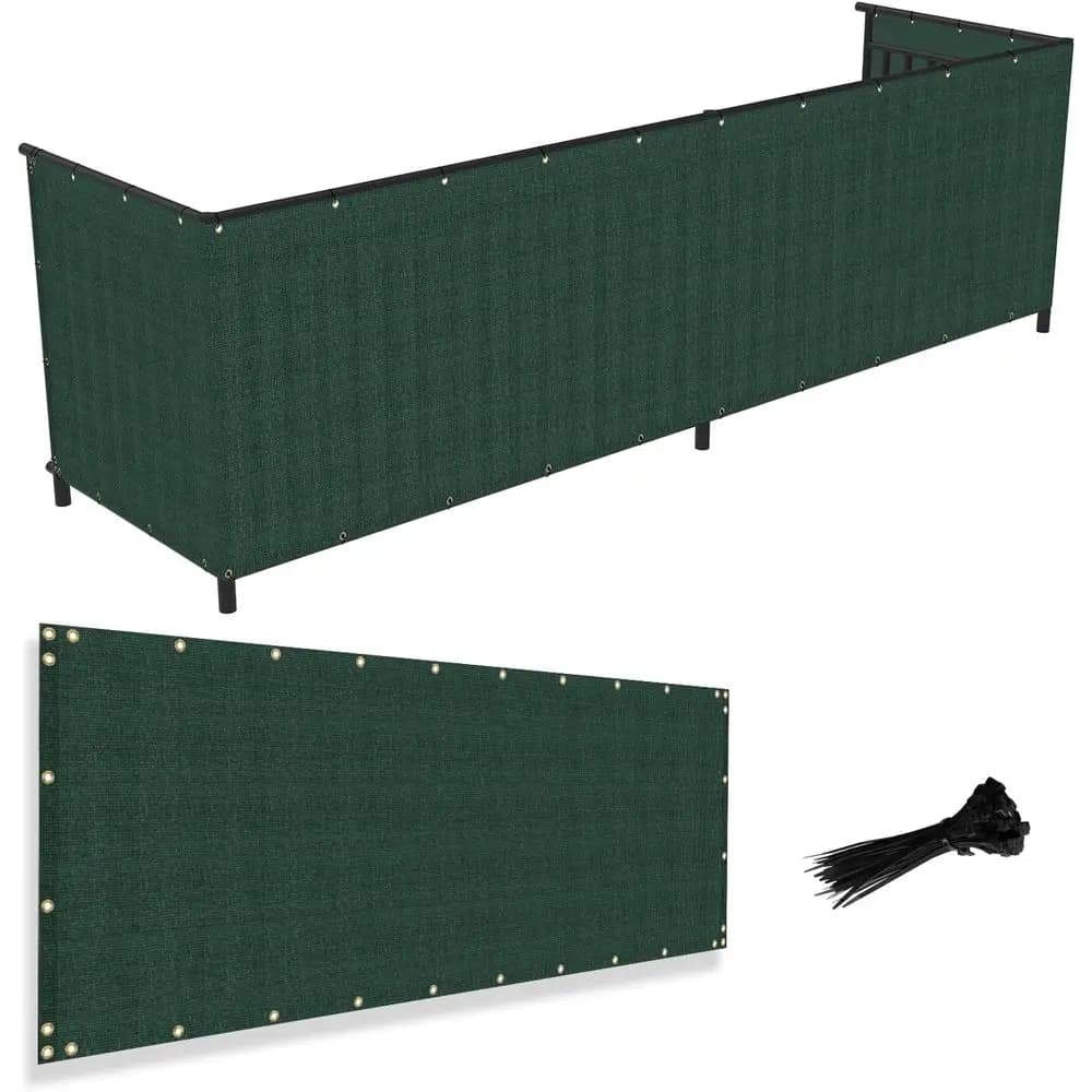 UV-Protected Privacy Mesh for Balconies, Decks, and Porches - Custom Green Sizes