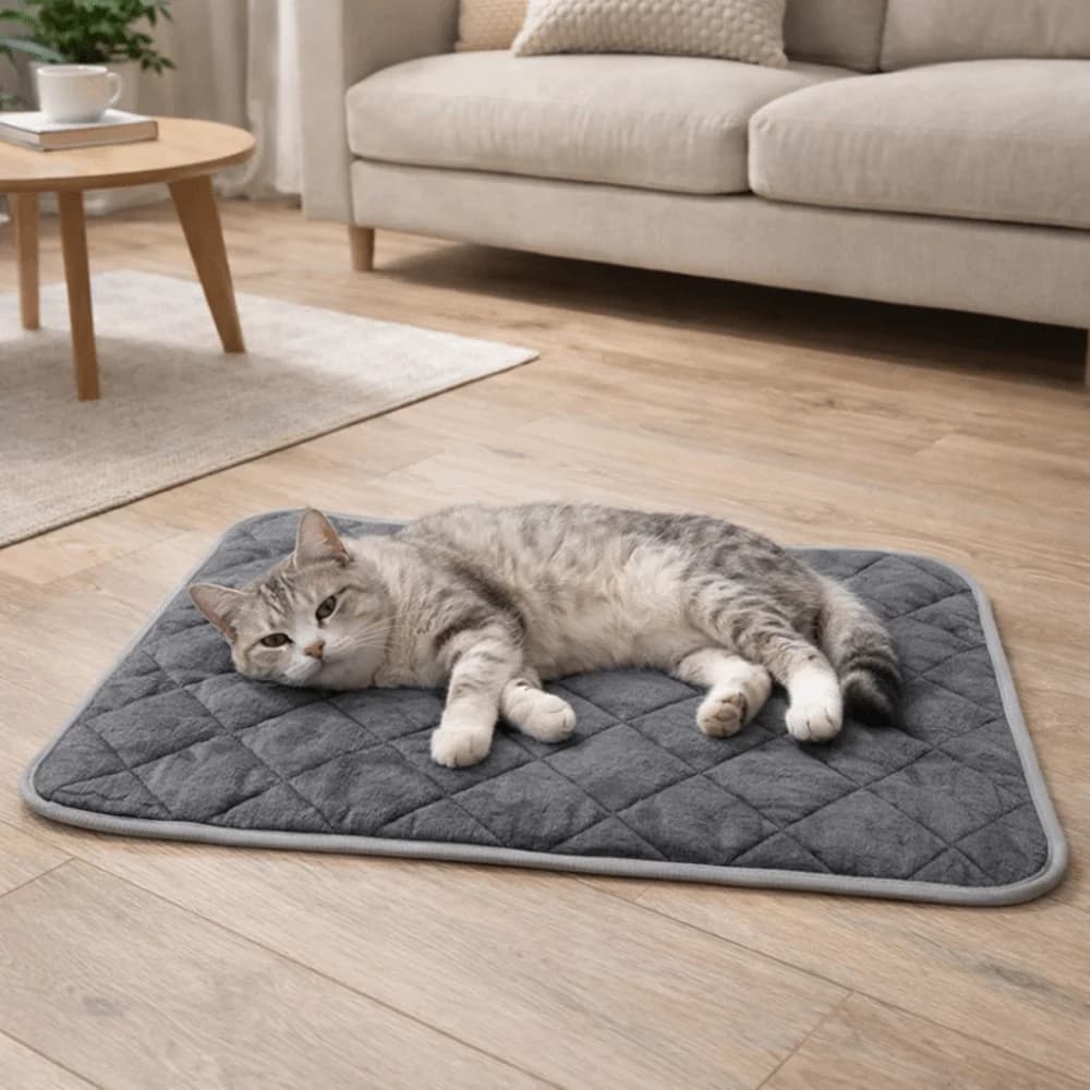 Pet Bed Mat Anti-Slip Self-Heating Dog Pad Thermal Folding Pet Sleeping Blankets Cozy Soft Dog Crate Pad for Cats and Dogs
