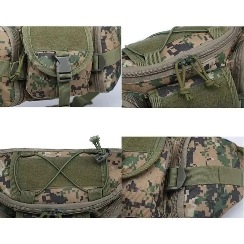 Marsupio in Tessuto Oxford Impermeabile Multifunzionale per Corsa e Sport, Borsa da Cintura Resistente e Traspirante per Uomo, Tasca Molle per Ciclismo