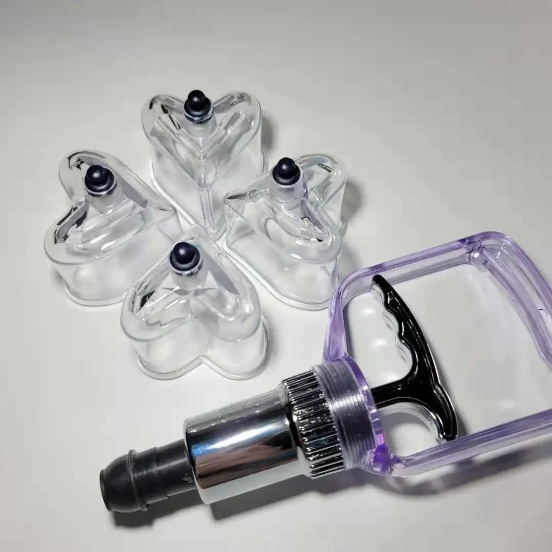Tuhopeta heart-shaped cups and star 1 gun for cupping Set for plastic vacuum cup therapy kit for massage cup with box