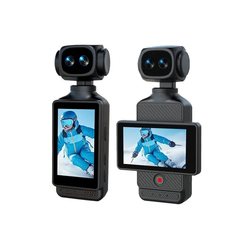 Videocamera digitale A99E-5K 5K per sport d'azione, con stabilizzazione elettronica dell'immagine (EIS), doppia lente, Wi-Fi, tascabile, per vlog e video.