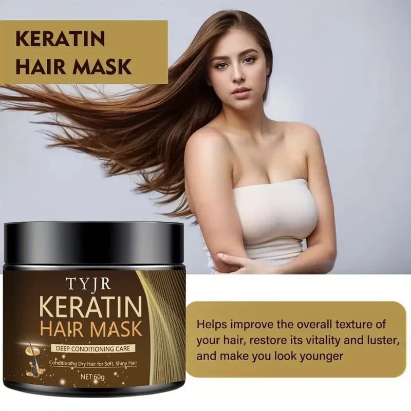 Magic Mask for Capelli alla Cheratina 60g, Cream Protective Anti-Crespo, Hydrating and Repair Machine for Hair Dry, Smooth and Shiny