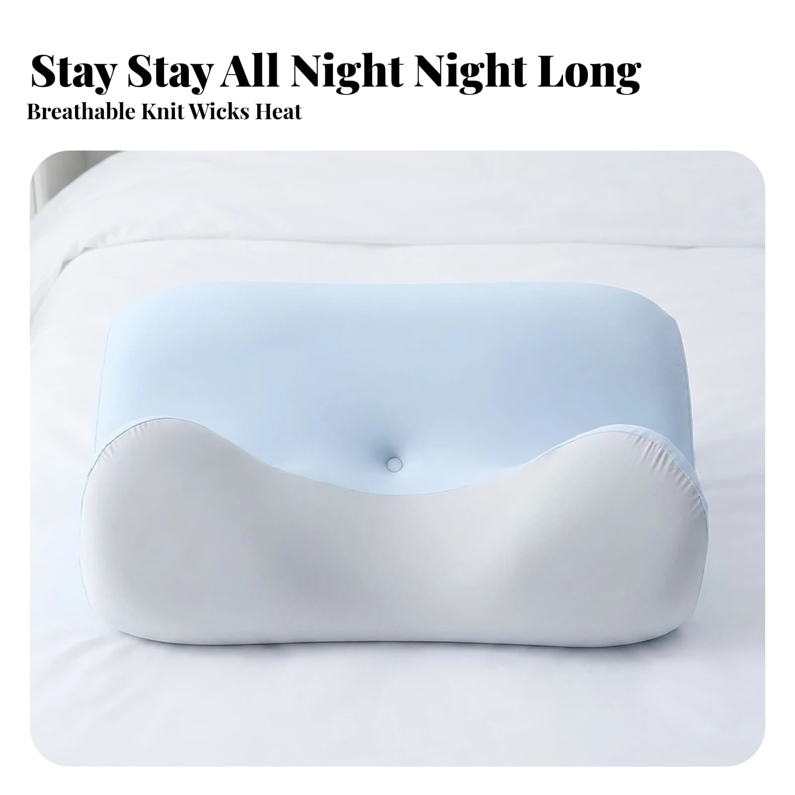 Contour Memory Foam Pillow Cooling Cervical Memory Foam Pillow Bedding Slow-Rebound Moisture-Wicking for Adults, Bed, Bedroom