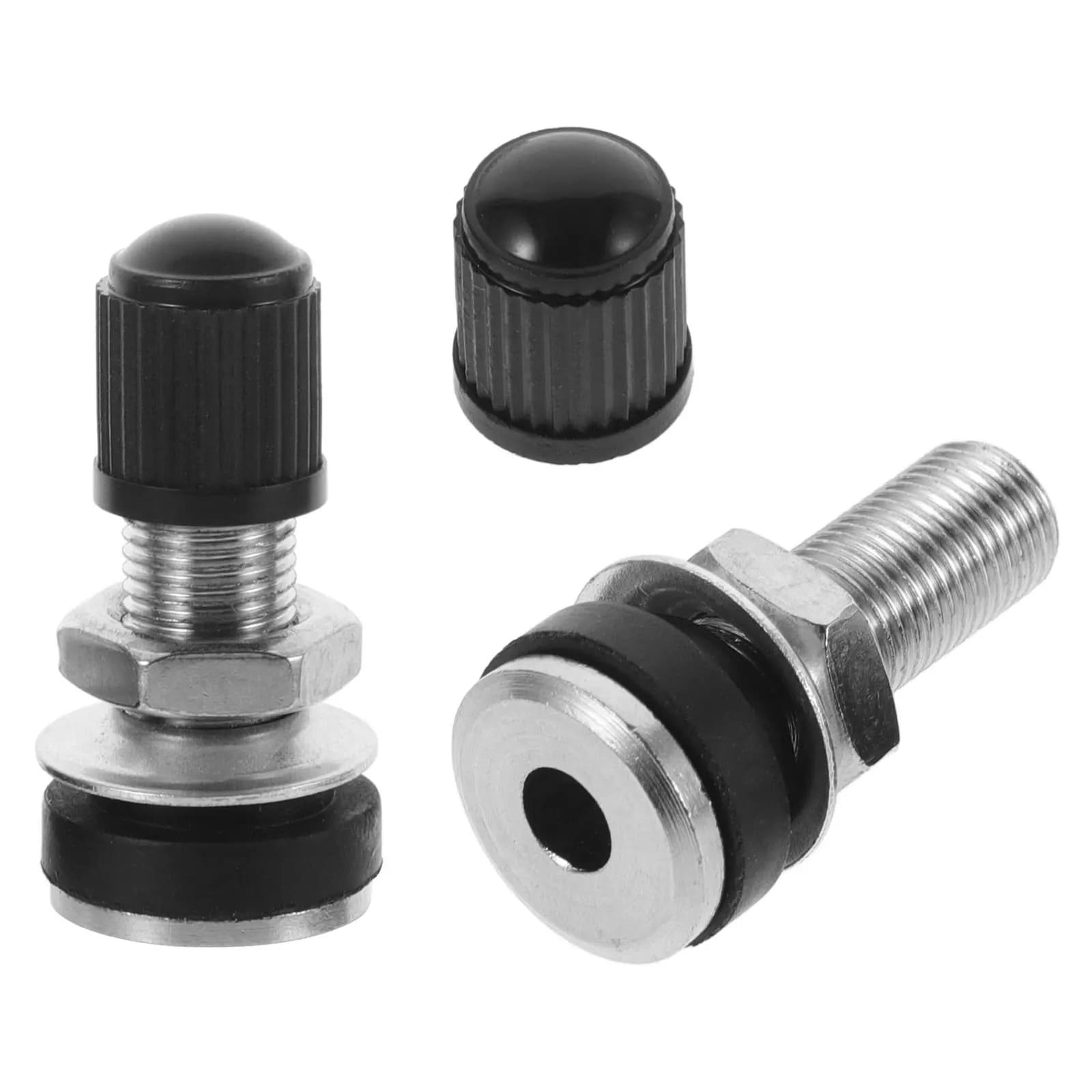 2 Pezzi Valvole di Ricambio per Pneumatici Tubeless, per Auto e Moto, con Iniettore Sigillante per Pompa ad Aria