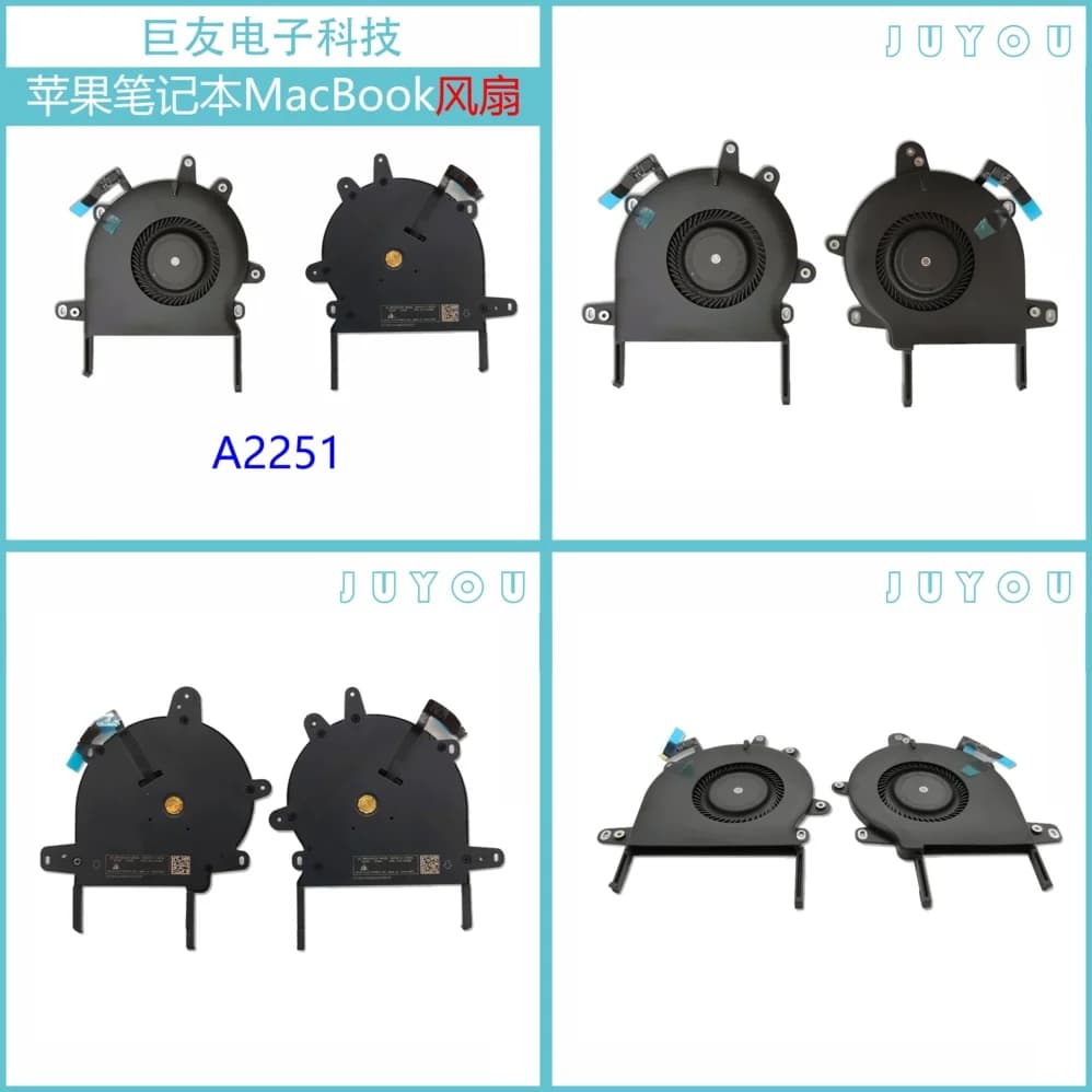 Ventola di raffreddamento CPU per MacBook A2251, ventola di raffreddamento per notebook ad alte prestazioni, silenziosa, per il raffreddamento di Apple MacBook.