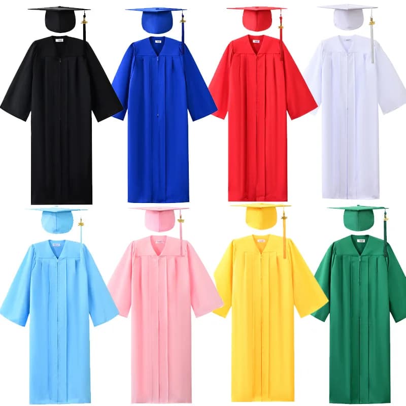Set di Toga per Laurea Universitaria, Abito Accademico Americano per Laureati, Magistri e Dottori