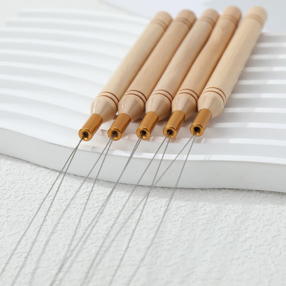 Kit di Strumenti per Extension Capelli - Micro Anelli, Perline ad Anello, Ago Infilatore, Gancio per Tirare il Filo per Extension Capelli Facili ed Efficienti