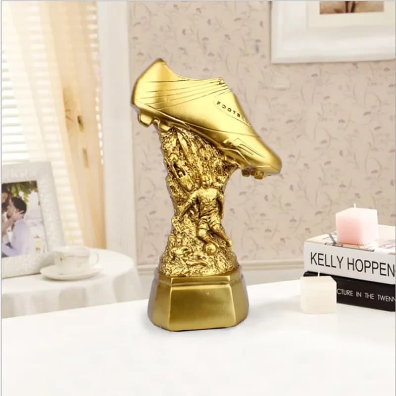 Golden Sneakers Resin Home Decoration Resin Crafts Series Sports Trophy Home Decoration Accessories Housewarming Gifts