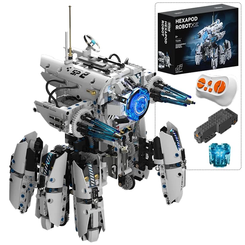 Robot Esapode Programmabile Tecnico, Macchina da Guerra di Fantascienza, Blocchi da Costruzione, Robot Telecomandati, Giocattoli per Ragazzi