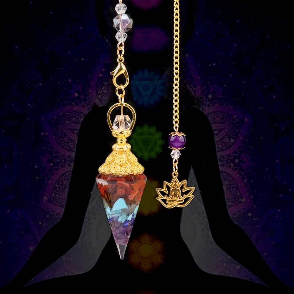 Collana a pendolo con pendente esagonale in resina di pietra schiacciata colorata opale di cristallo naturale color oro per accessori di gioielli da donna