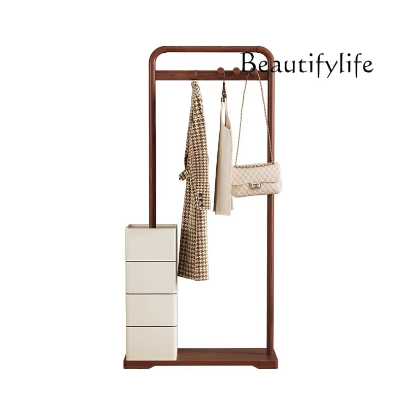 Luxury lightweight solid wood hanger, bedroom entrance with drawer hangers, living room with ground coat hangers