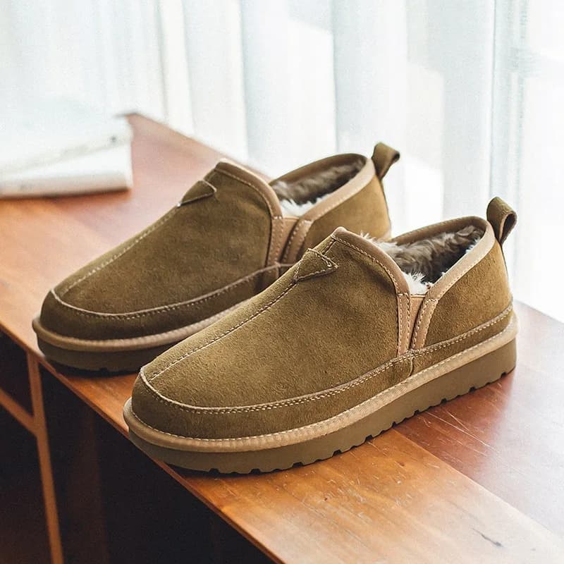 Stivali da Neve Invernali in Vera Pelle di Vacchetta per Uomo e Donna, Nuovo Design 2026, Stivaletti alla Moda Femminili, Scarpe Classiche Calde con Pelliccia per Signore