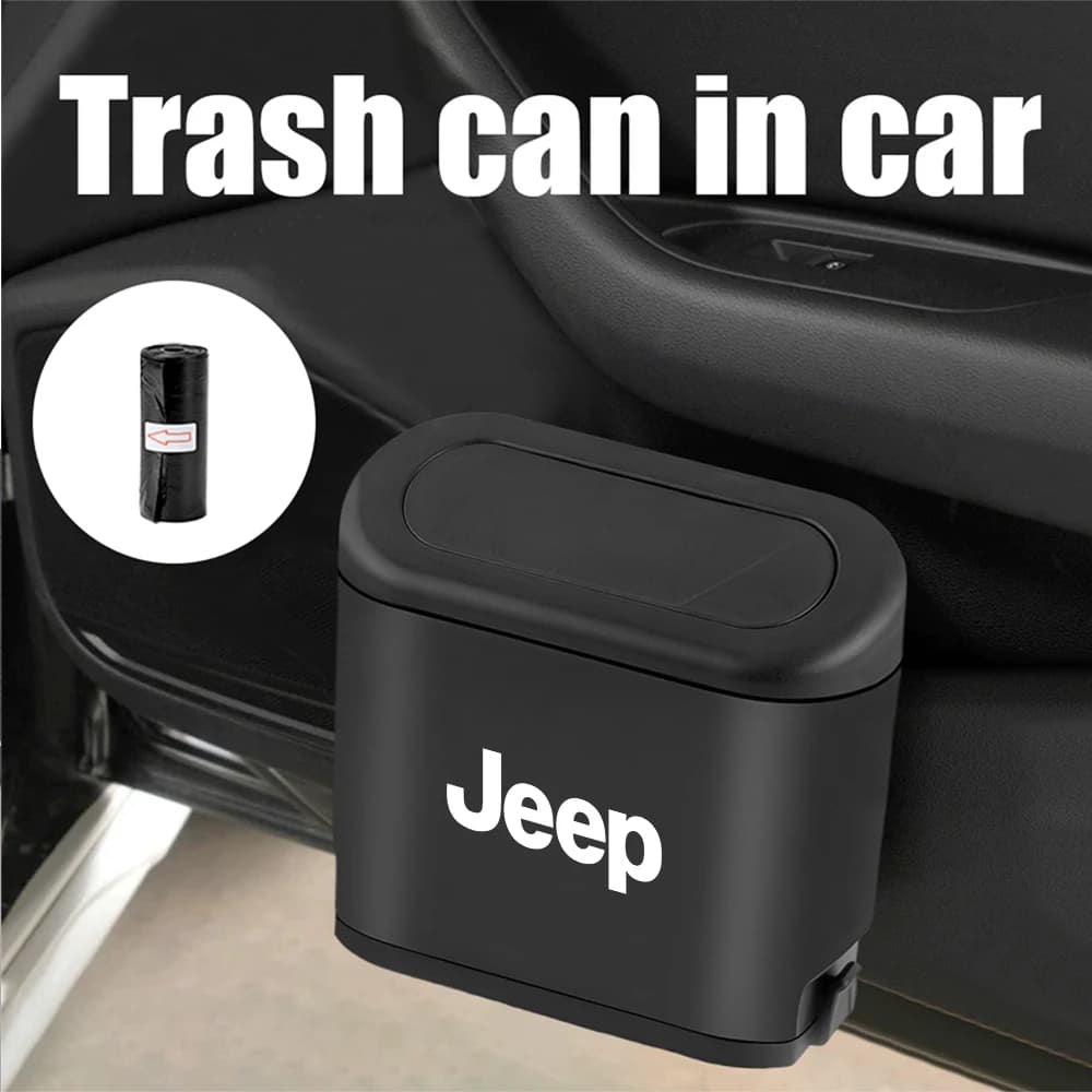 Portatile Appeso Auto Pattumiera Organizzatore Scatola di Immagazzinaggio Accessori Per Jeep Renegaed Compass Grand Cherokee Wrangler JPB Gladiator