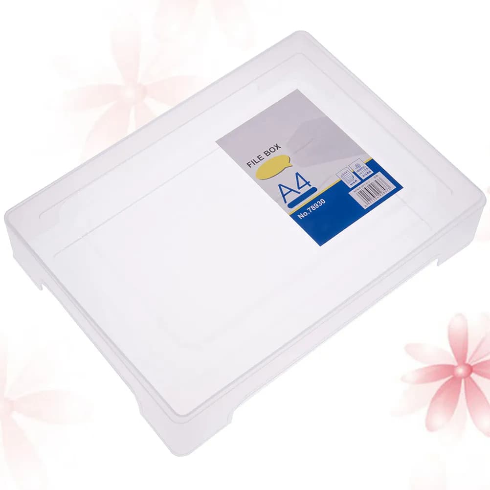 Scatola Portadocumenti Trasparente A4 in Plastica, Organizzatore Robusto per Documenti, Contenitore per Ufficio e Scuola, Porta Cartelle e Documenti