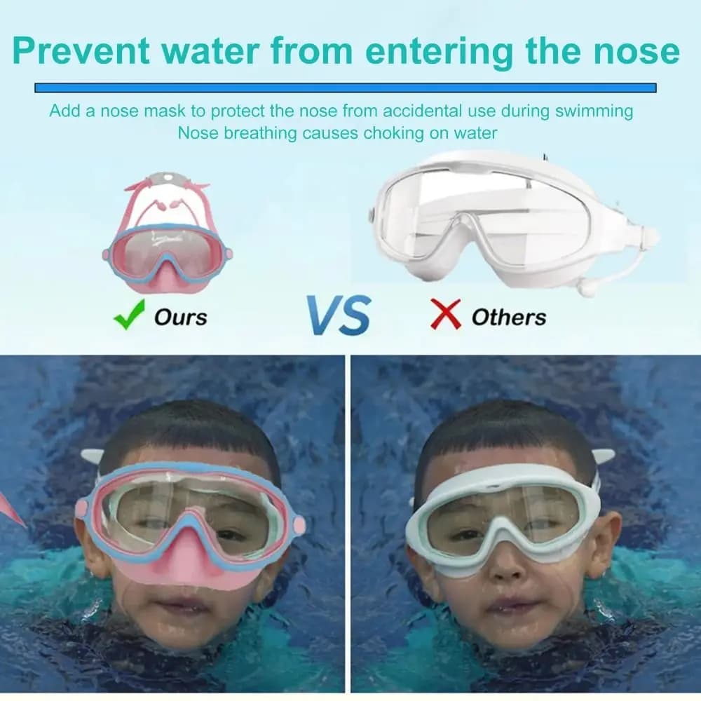 Swimwear for children with large frame Anti-fog with glasses case Children's swim glasses Children's diver glasses HD adjustable