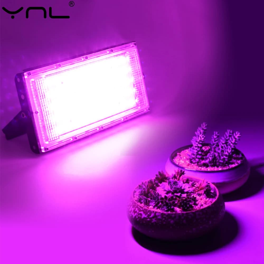 50W LED Grows Light AC 220V Full Spectrum Light Phyto IP65 Waterproof Lamp For Semi Green Plant Hydroponic Plant Grows Lamp