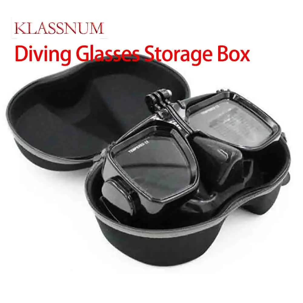 Underwater mask Sub-glass glove box Glasses Conservation Face Covers for Dive Covers Snorkeling Hinge Case for Underwater Swimming