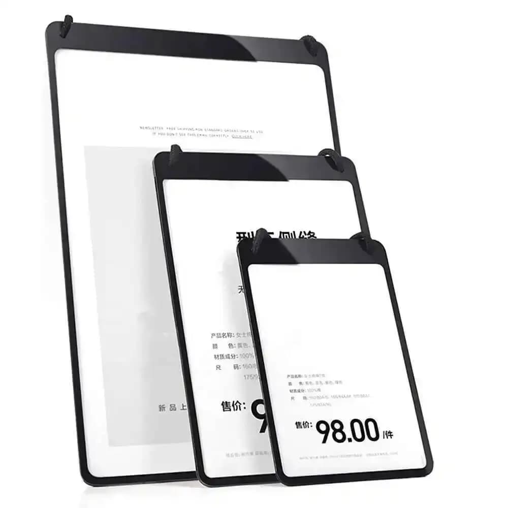 4PCS Plastic Hanging Sign Hang Up Poster Display Board Frames A4 A5 A6 For Advertising Pricing Paper Card Insert In Vertical