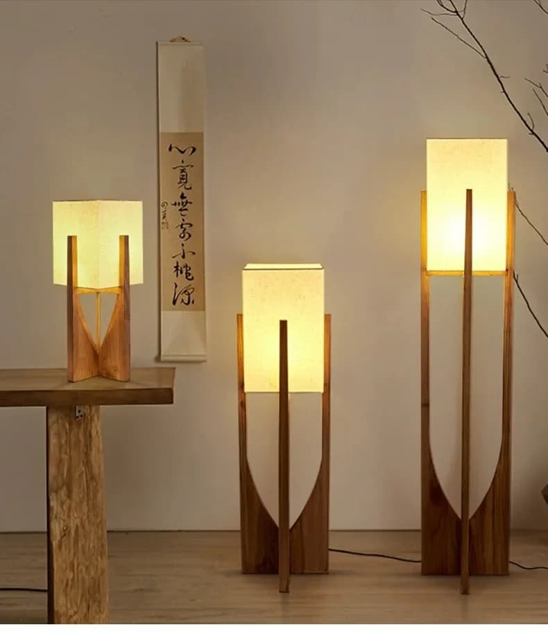Lampade da terra di design in legno nordico Luminarias solide Camera da letto Comodino Salotto Divano Sala da tè Ristorante Hotel Alloggio in famiglia Lofa Apparecchi