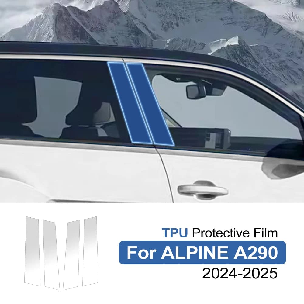 TPU Protective Film for Alpine A290 2024 2025, B and C Mounting Cover, Digital Impact Resistant