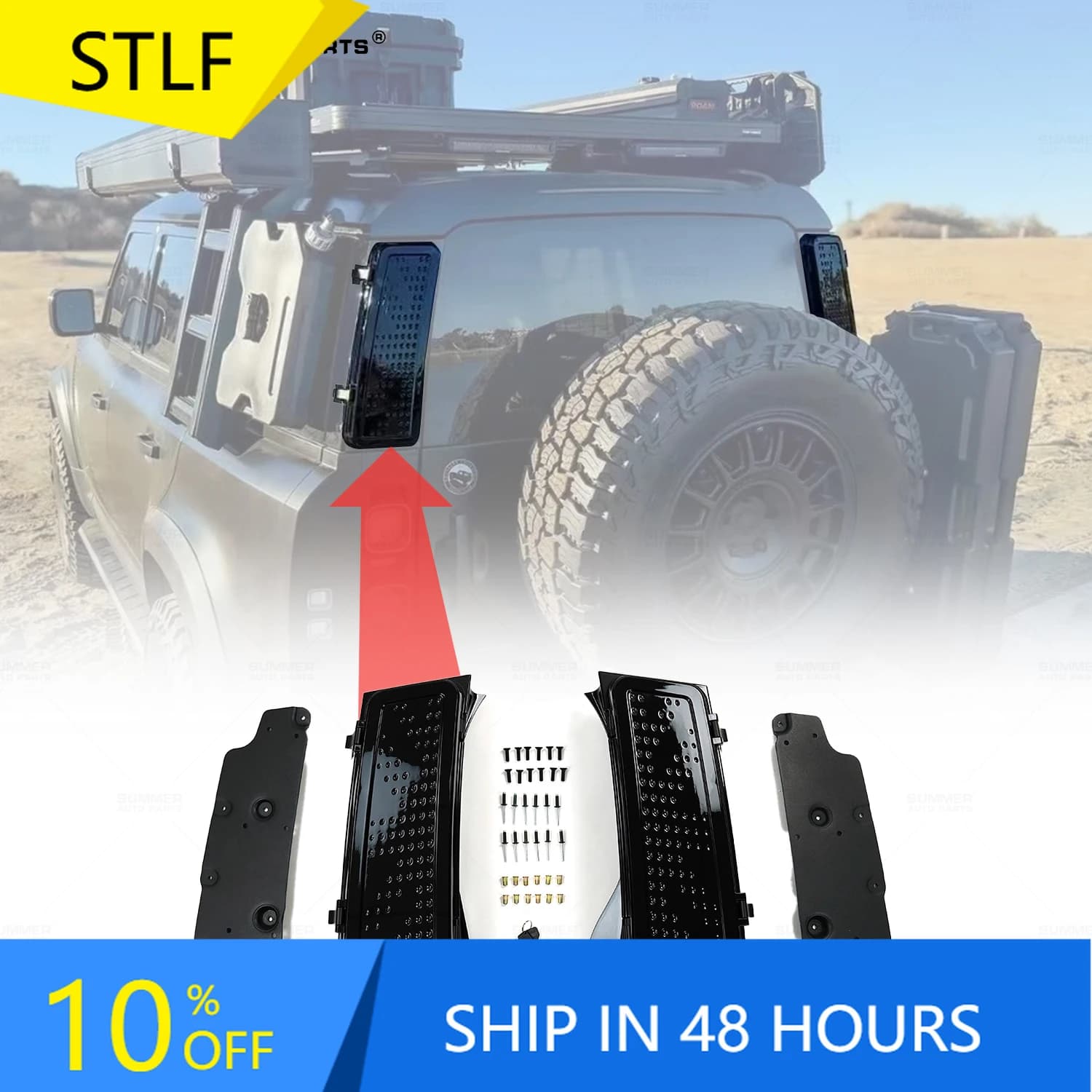 Nuovo arrivo accessori per la modifica dell'auto organizzatore del bagagliaio posteriore scatola di immagazzinaggio del pilastro D per Land Rover Defender L663